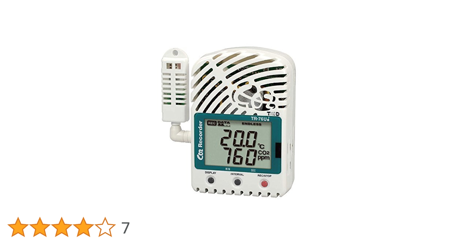 Amazon.co.jp: CO2・温度・湿度データロガー TR-76Ui: 産業